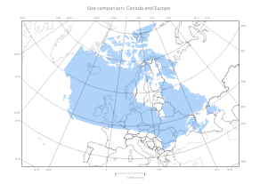 Size comparision: Canada and Europe